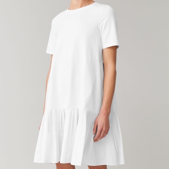 cos gathered a line wrap dress